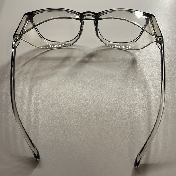 SeeBand | Safety Glasses Anti Fog Round Black/Clear with  Anti Blue-Light Lens - Picture 3 of 11